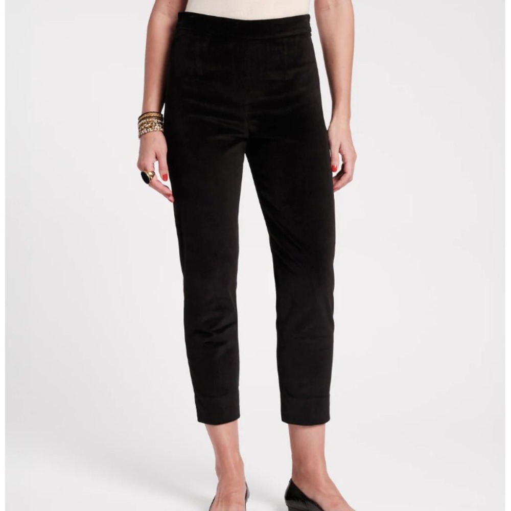 NWT Frances Valentine Lucy Pant Black Velvet Japanese Stretch Women 14 Luxury